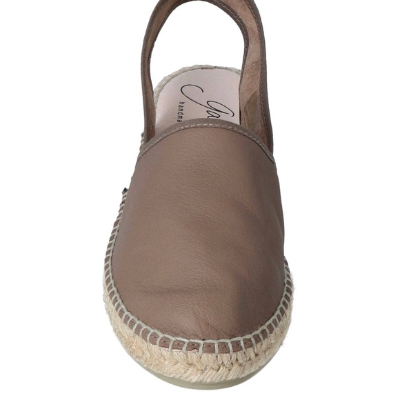 Softest on Earth leather espadrilles with open heel. - Picture 5 of 8
